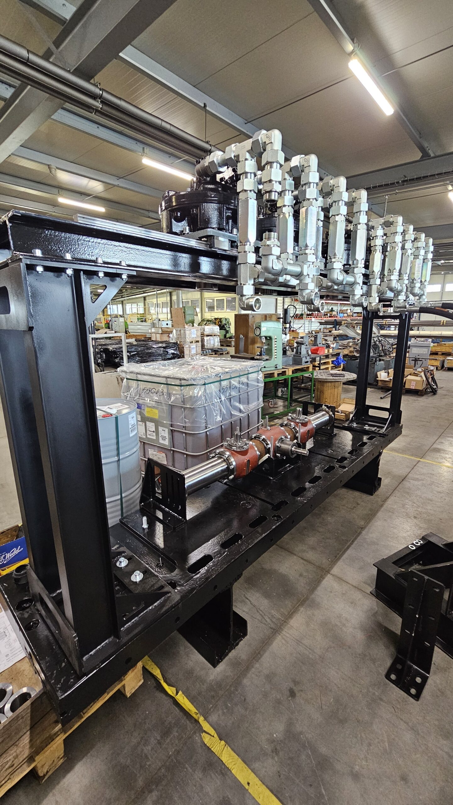 Complete drive axle on the COBERG test rig